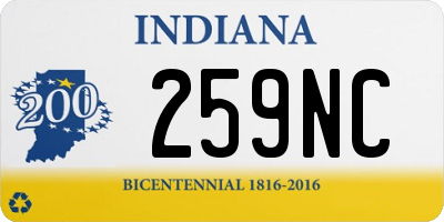 IN license plate 259NC