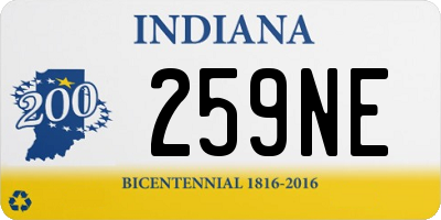 IN license plate 259NE