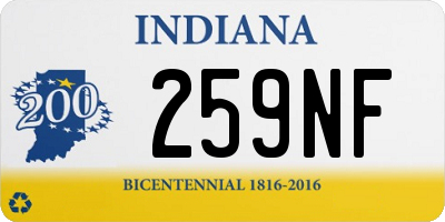 IN license plate 259NF