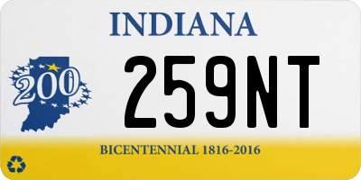 IN license plate 259NT