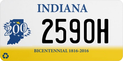 IN license plate 259OH