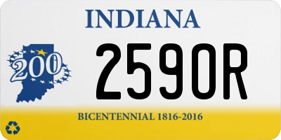 IN license plate 259OR