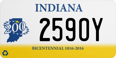 IN license plate 259OY