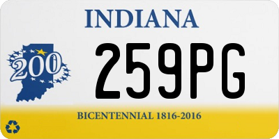 IN license plate 259PG