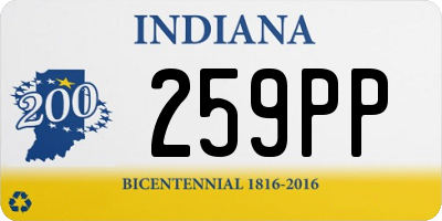 IN license plate 259PP