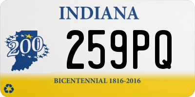 IN license plate 259PQ