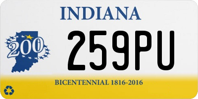 IN license plate 259PU