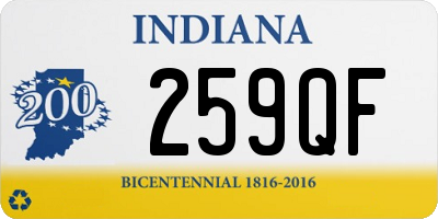 IN license plate 259QF