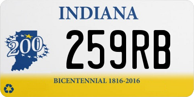 IN license plate 259RB