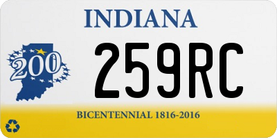 IN license plate 259RC