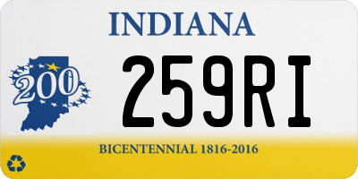 IN license plate 259RI