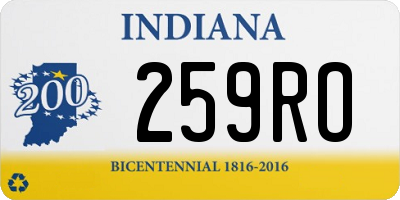 IN license plate 259RO