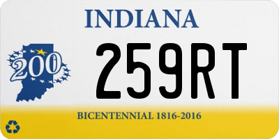 IN license plate 259RT