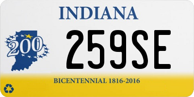 IN license plate 259SE