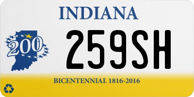 IN license plate 259SH