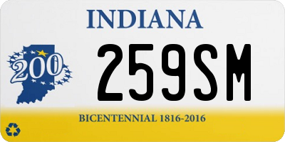 IN license plate 259SM