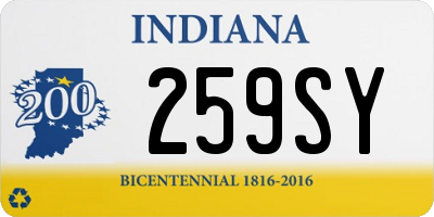 IN license plate 259SY