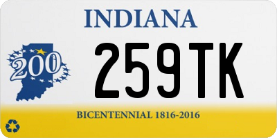 IN license plate 259TK