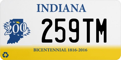 IN license plate 259TM