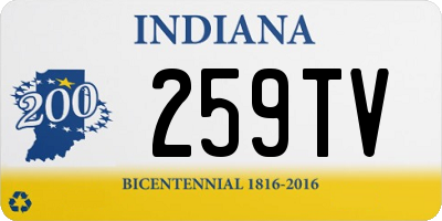 IN license plate 259TV