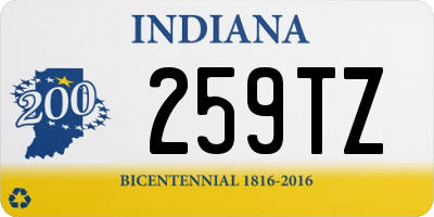 IN license plate 259TZ