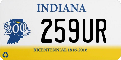 IN license plate 259UR