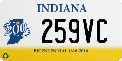 IN license plate 259VC