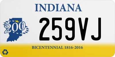 IN license plate 259VJ