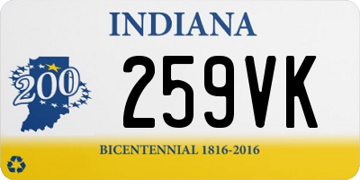 IN license plate 259VK