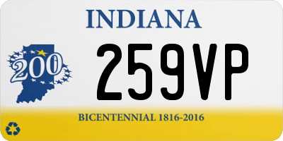 IN license plate 259VP