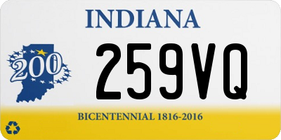 IN license plate 259VQ