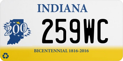 IN license plate 259WC