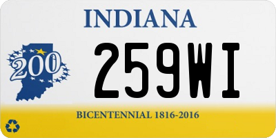 IN license plate 259WI