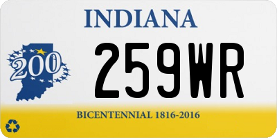 IN license plate 259WR