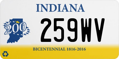 IN license plate 259WV