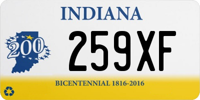 IN license plate 259XF