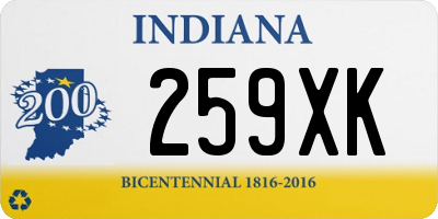 IN license plate 259XK