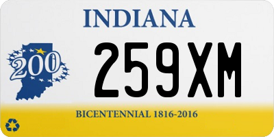 IN license plate 259XM