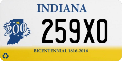 IN license plate 259XO