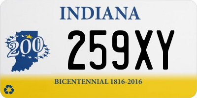 IN license plate 259XY