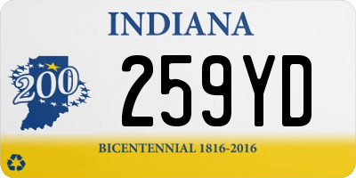 IN license plate 259YD