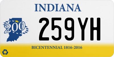 IN license plate 259YH