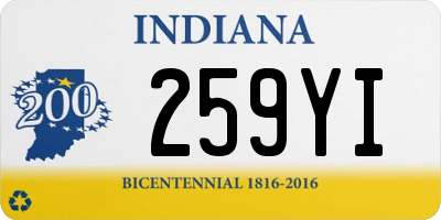 IN license plate 259YI