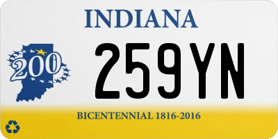 IN license plate 259YN