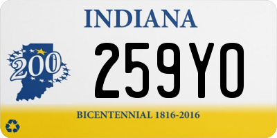 IN license plate 259YO