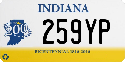 IN license plate 259YP