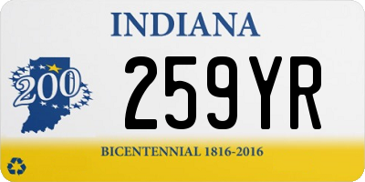 IN license plate 259YR