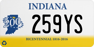 IN license plate 259YS