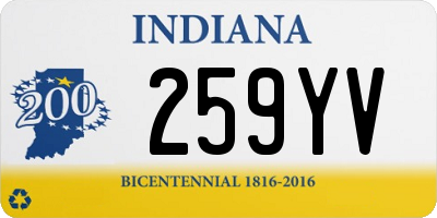 IN license plate 259YV