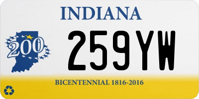 IN license plate 259YW